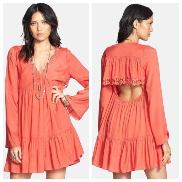 Free People Dresses & Skirts - Free People Gentle Dreamer Dress Cutout Crochet